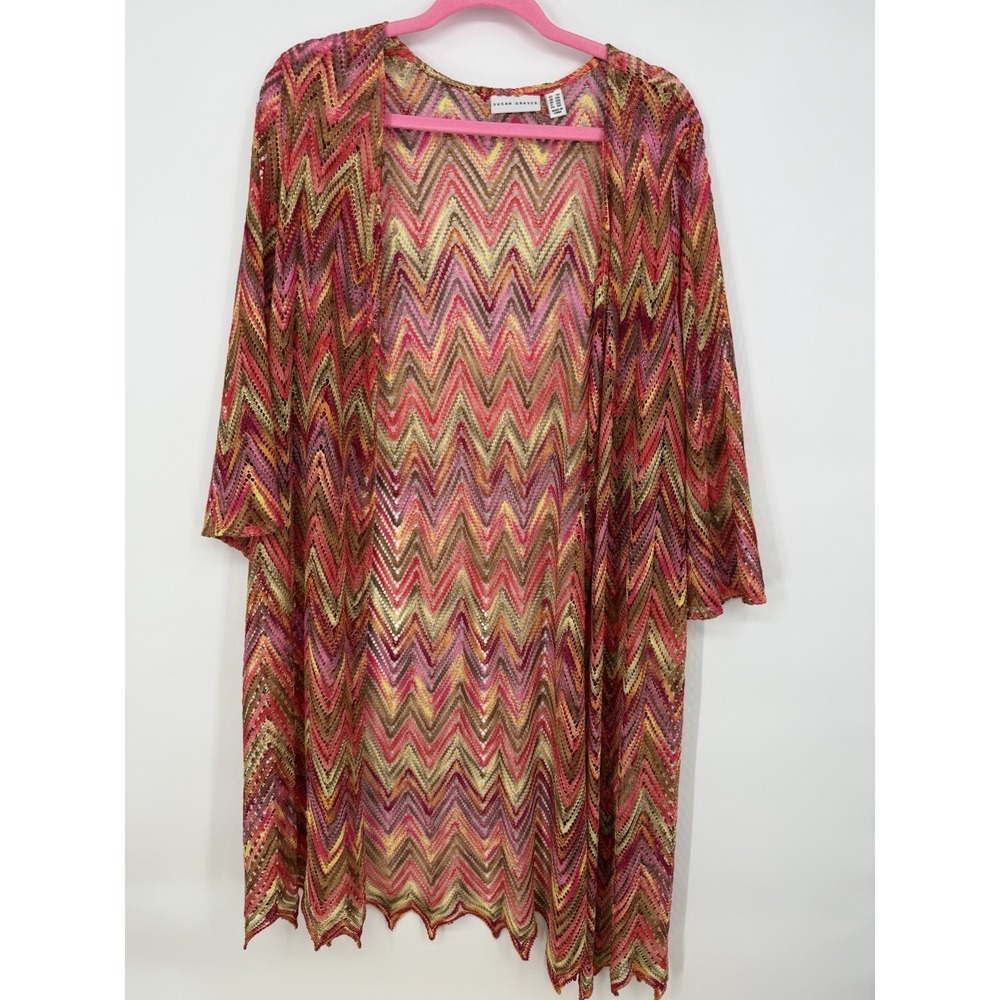 Susan Graver Fly Away Women's Multicolor 2X